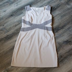Cream and gray Dress